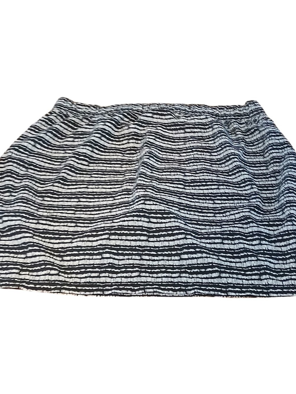 Talbots Black and White Striped Skater Skirt - Picture 2 of 6